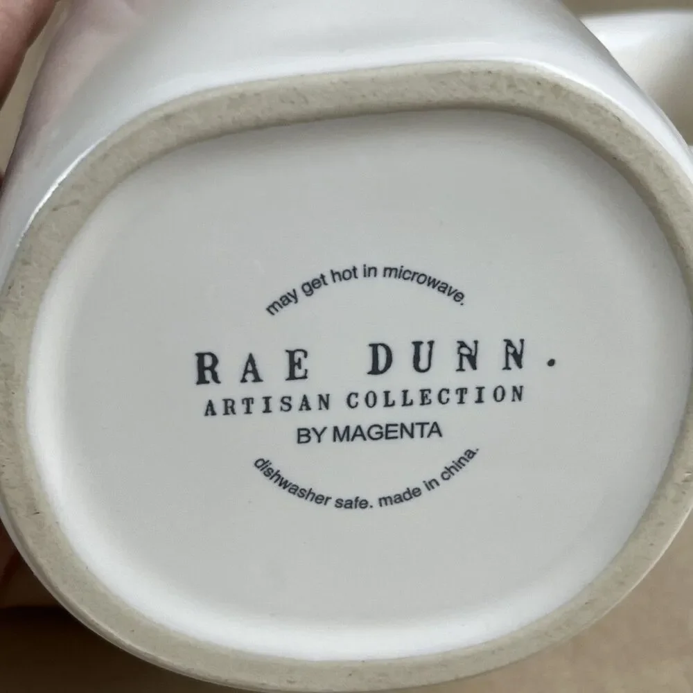 3 RAE DUNN Artisan‎ By Magenta EASTER MUGS - BUNNY, “HOP TO IT”, “ HIP HOP”